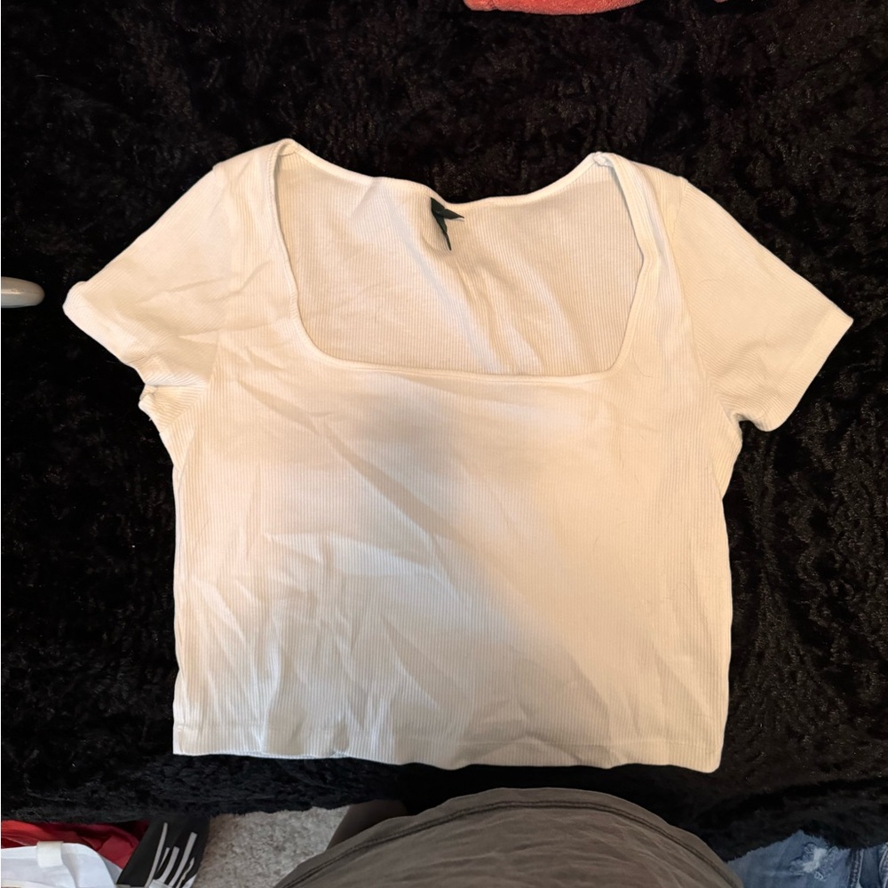 White crop top